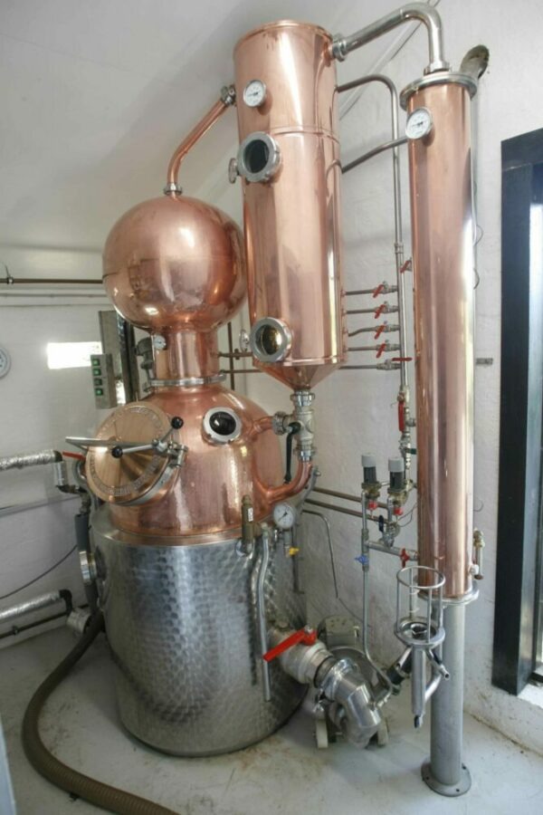 Destillationsapparat hos Aqua Vitae Sydfyn