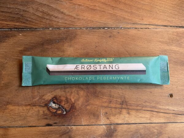 Hattesens konfektfabrik Ærøstang med chokolade & pebermynte